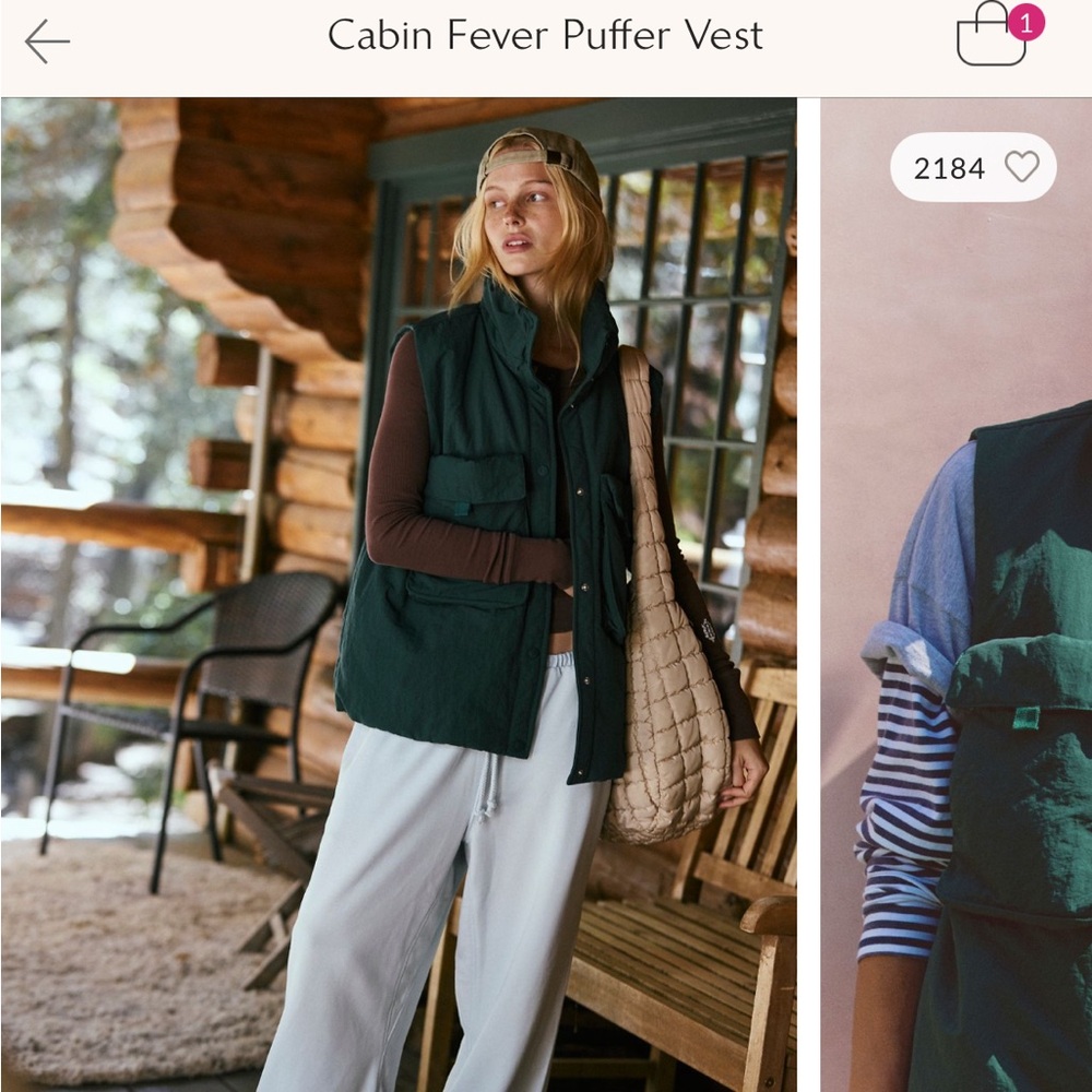 FP Movement by Free People Green Puffer Vest